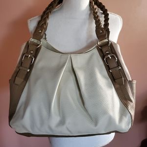 Beautiful satchel braided handles handbag